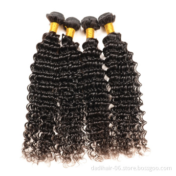 Unprocessed virgin Human Hair Deep Wave Indian curly Remy Hair Weave extensions